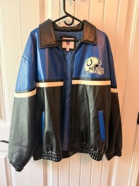 Vintage NFL Indianapolis Colts Blue & Black Bomber Jacket